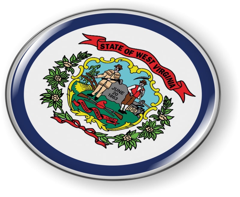 West Virginia - State Flag Emblem